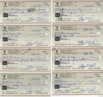 Collection of (221) Gary Carter Signed Checks